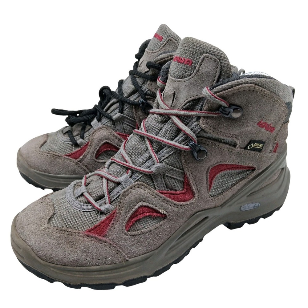 Lowa Boots Womens Size 6.5 37.5 Brown Suede Gore-Tex Hiking Ankle Trail